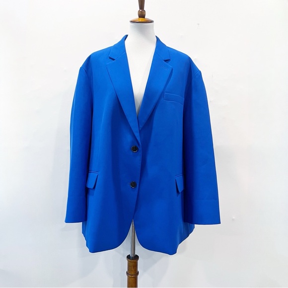 The Frankie Shop Oversized Bea Blazer Royal Blue Medium - Picture 6 of 10